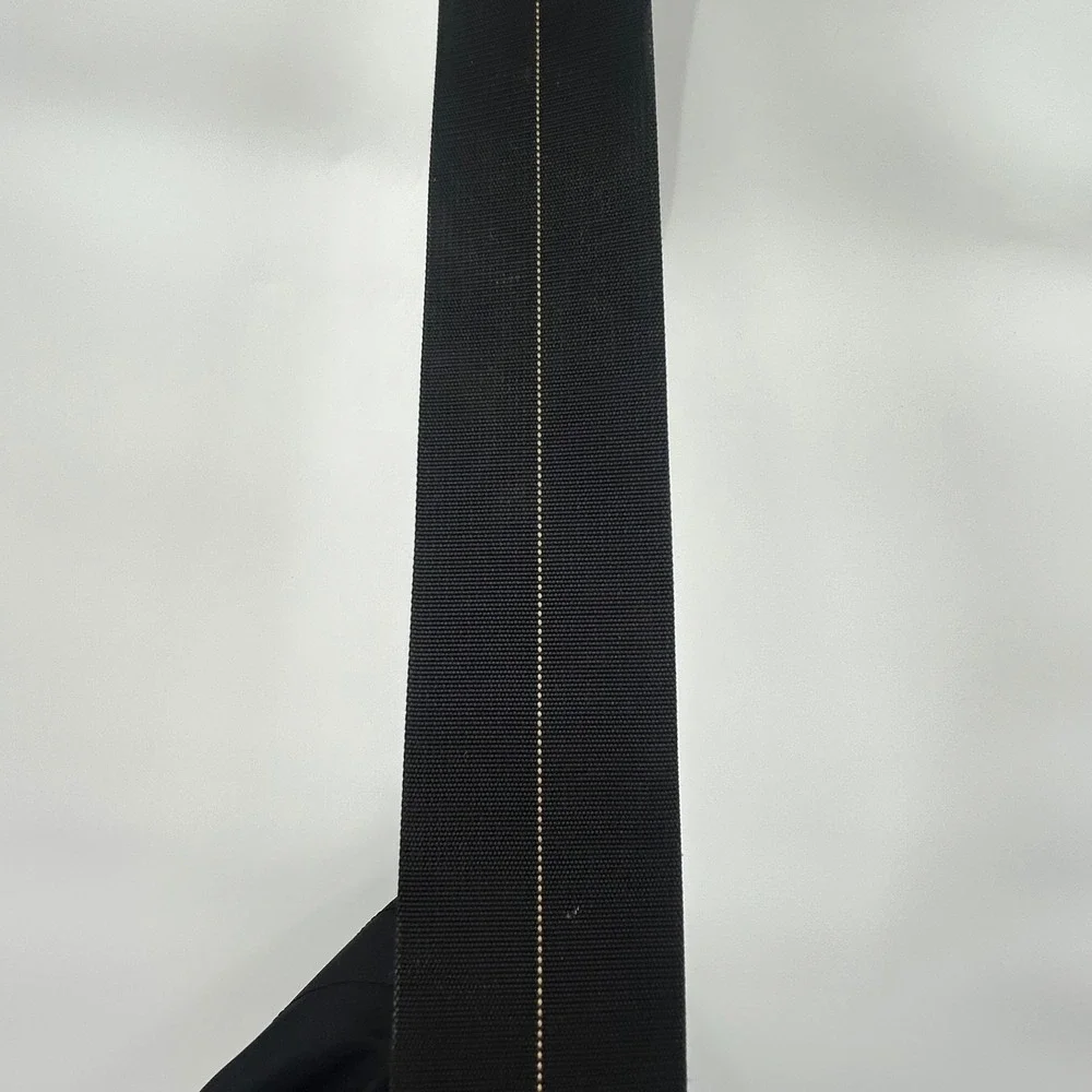 Coach Leather Trim‎ Nylon Messenger Bag Black Adjustable Strap